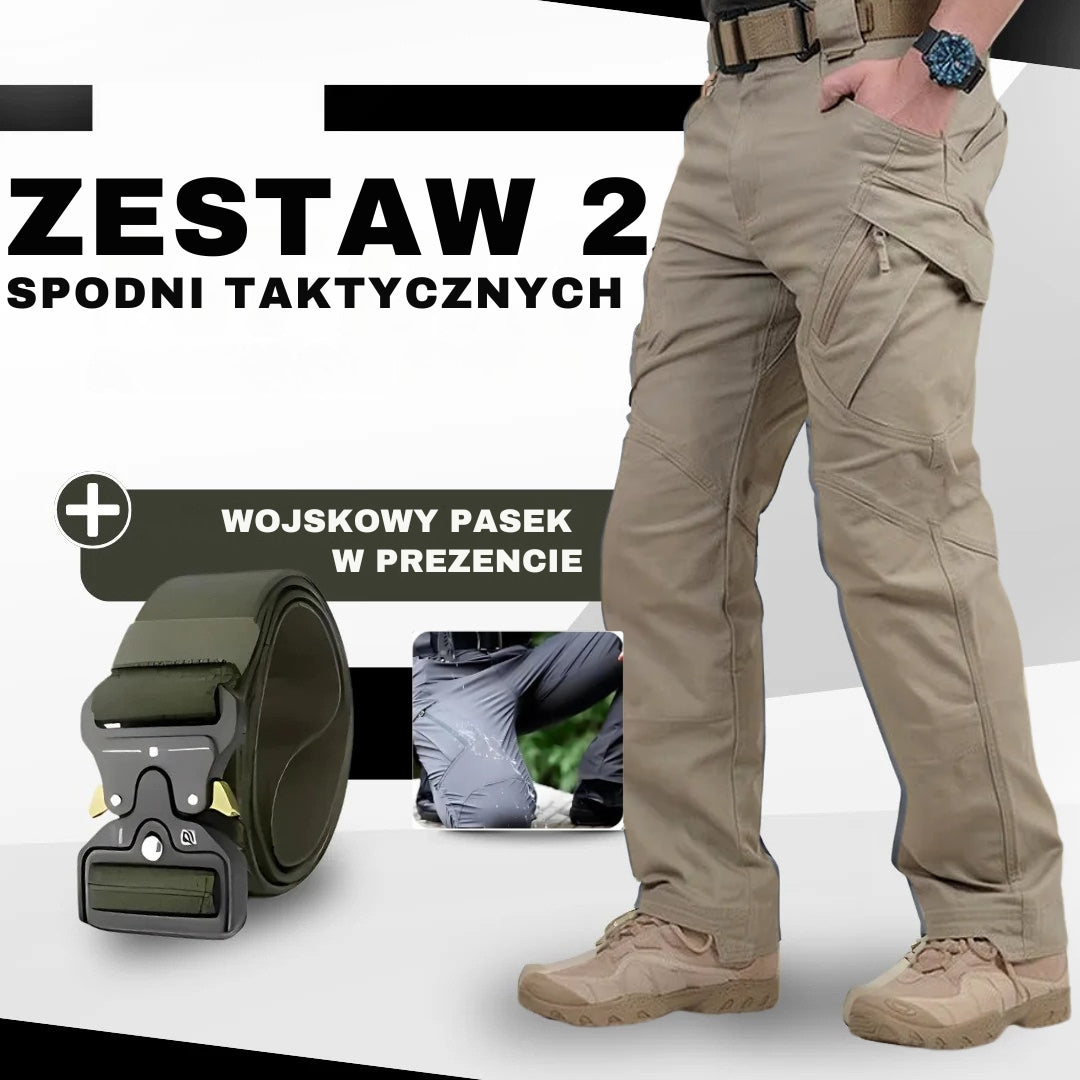 Zestaw 2 Spodni Taktycznych + Wojskowy Pasek w Prezencie