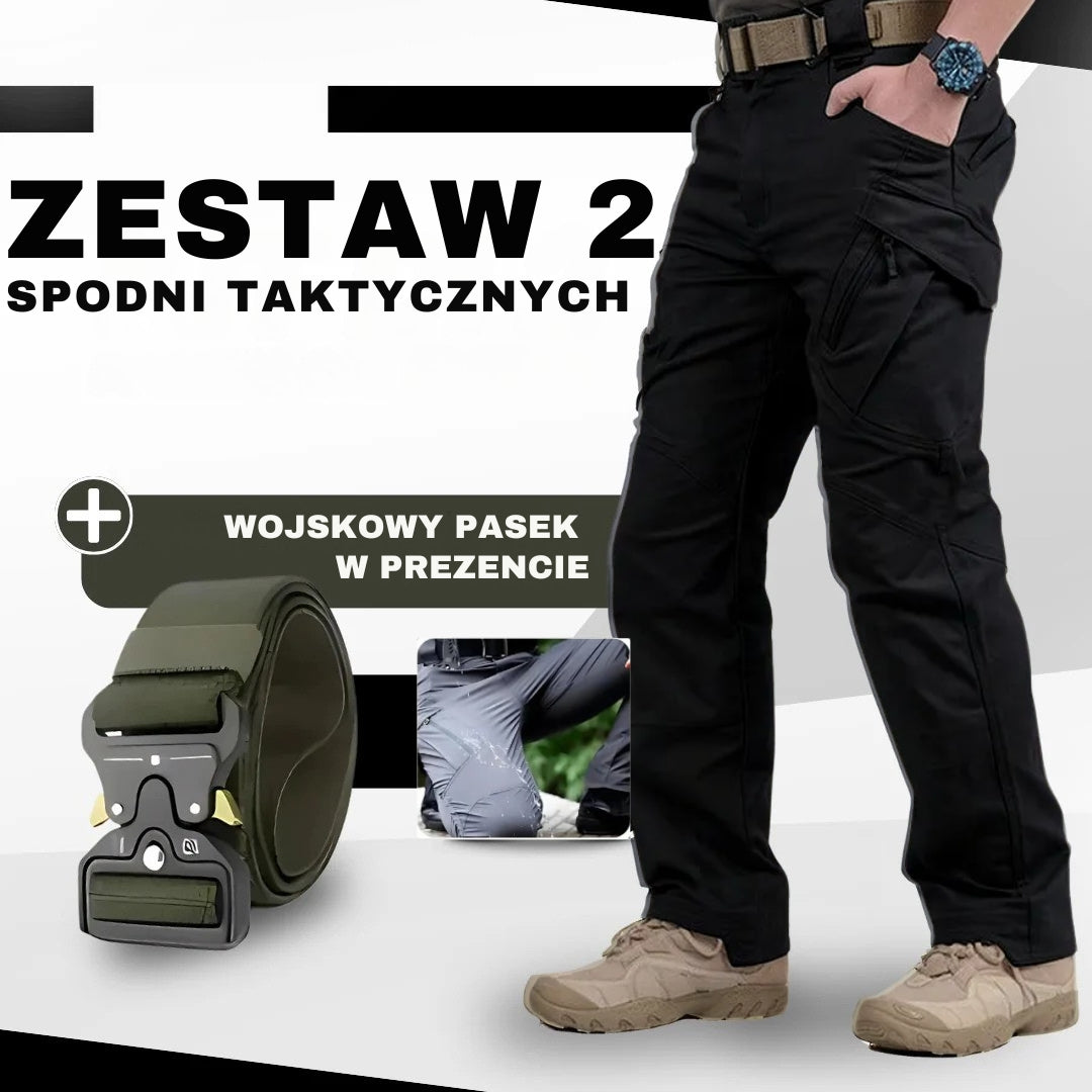 Zestaw 2 Spodni Taktycznych + Wojskowy Pasek w Prezencie