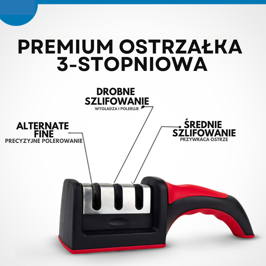 Noże Tramontina 3w1 z ostrzałką + deska GRATIS
