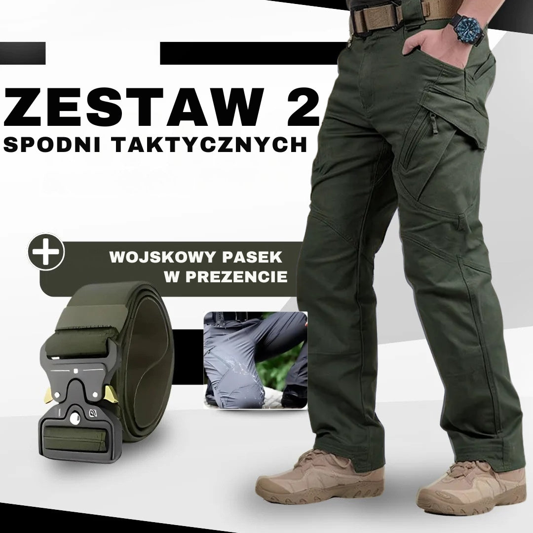 Zestaw 2 Spodni Taktycznych + Wojskowy Pasek w Prezencie