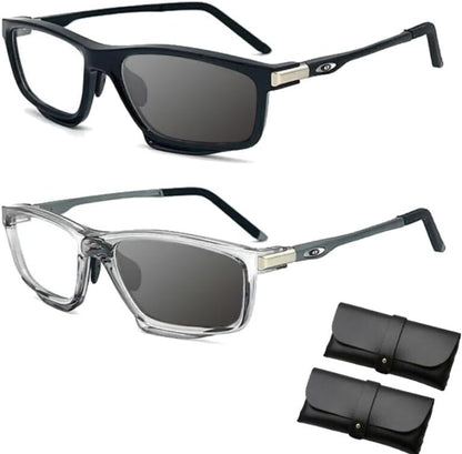 2 fotochromowe okulary progresywne + gratisy w zestawie