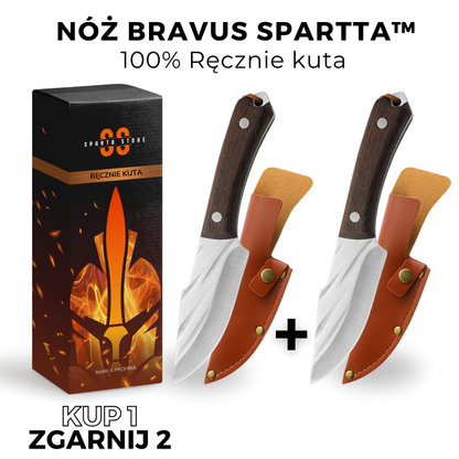 (KUP 1, ZGARNIJ 2) NÓŻ BRAVUS SPARTTA™ • 100% RĘCZNIE KUTY