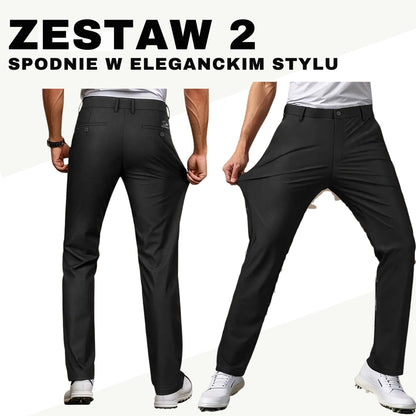 Zestaw 2 eleganckich spodni + pasek w prezencie